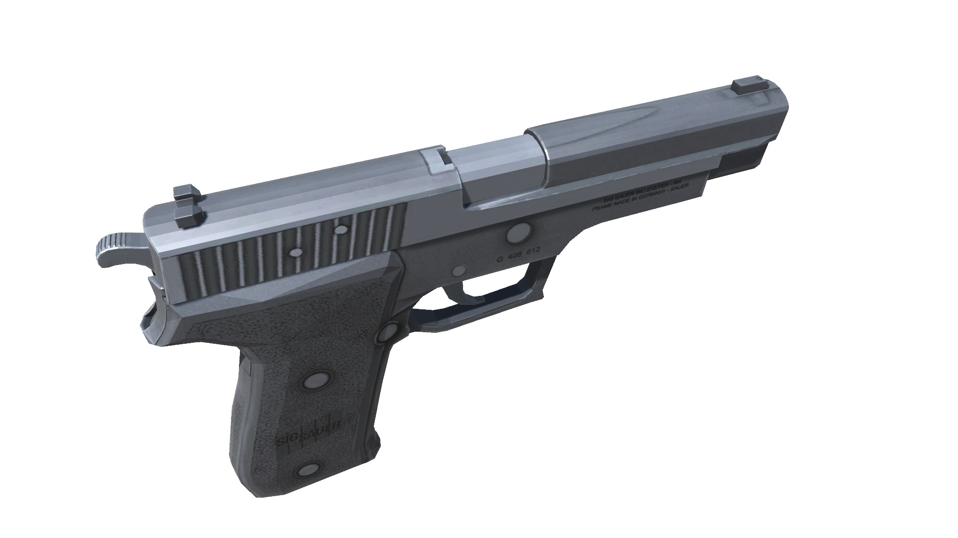 09-sigp 220-gun model 3d game ready model Low-poly 3D model Low-poly 3D model_3