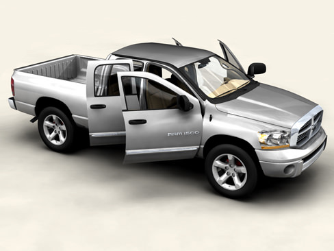 Dodge Ram 2007 3D model_3