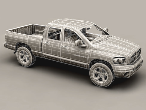 Dodge Ram 2007 3D model_7