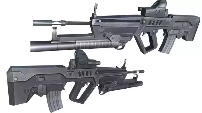 10-TAR21-gun model 3d game ready model Low-poly 3D model