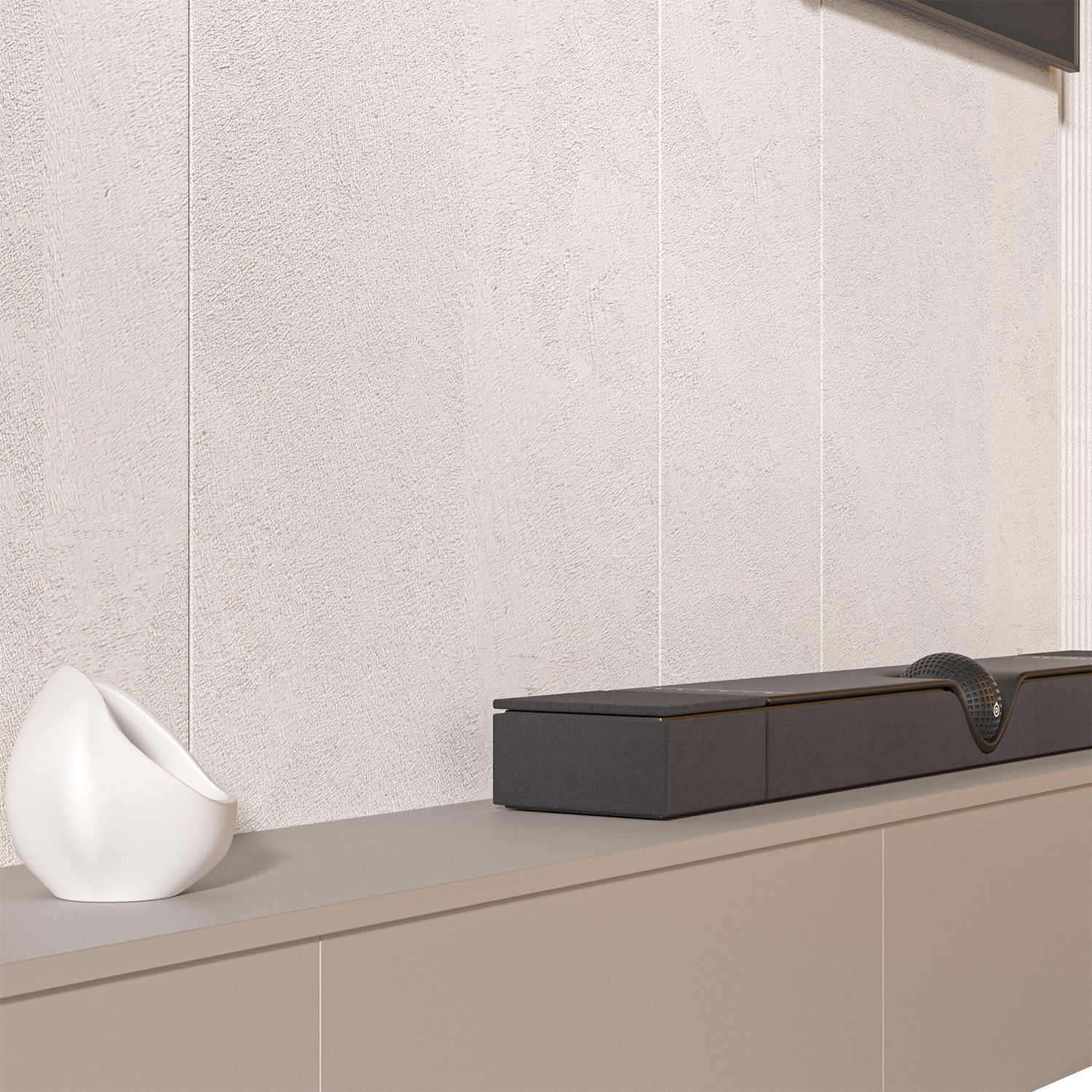 TV wall set 09 3D model_4