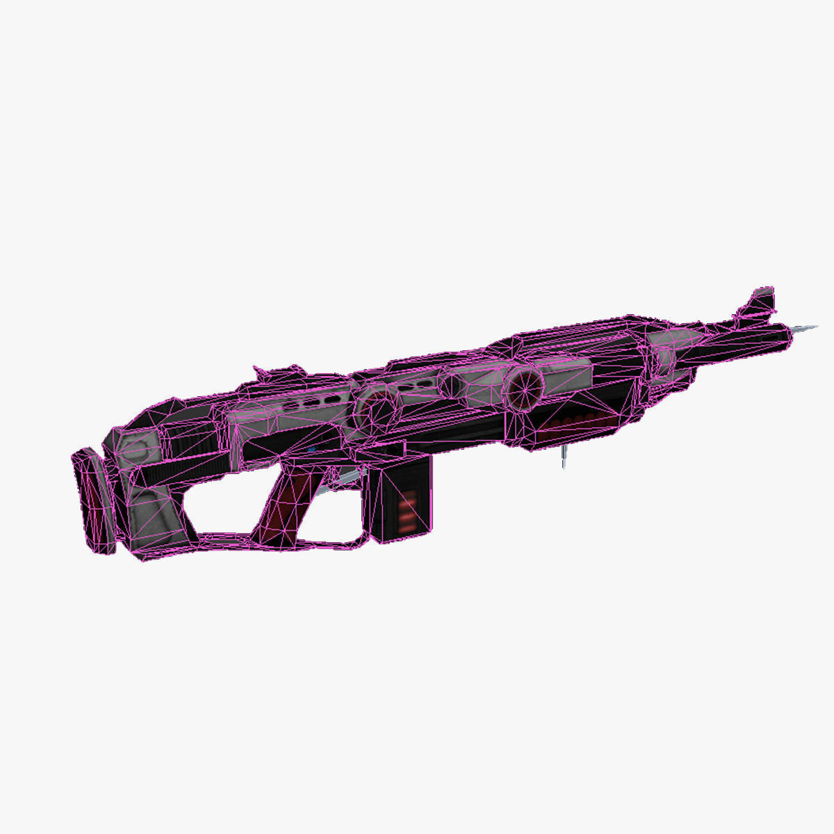 11-shotgun-SG12-gun model 3d game ready model Low-poly 3D model Low-poly 3D model_27