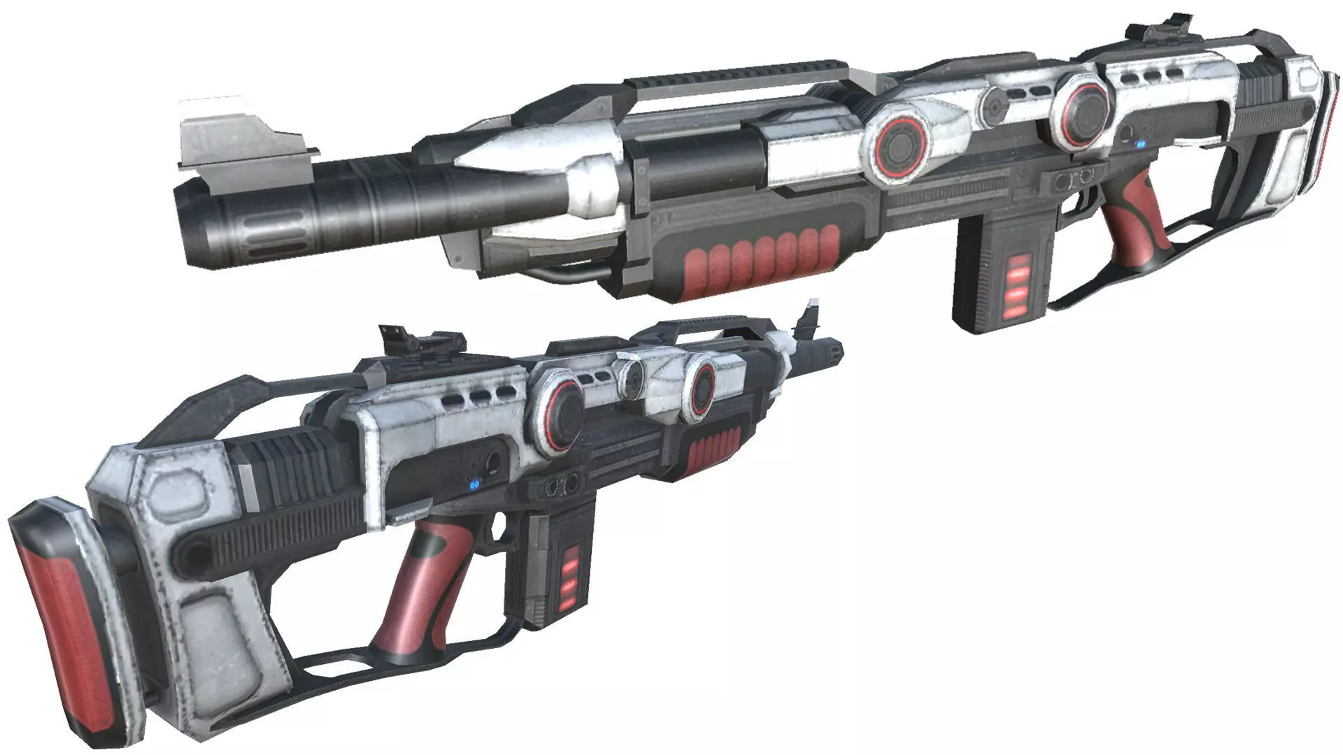 11-shotgun-SG12-gun model 3d game ready model Low-poly 3D model Low-poly 3D model_0