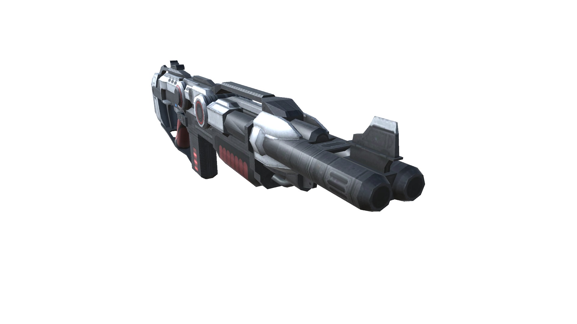 11-shotgun-SG12-gun model 3d game ready model Low-poly 3D model Low-poly 3D model_2