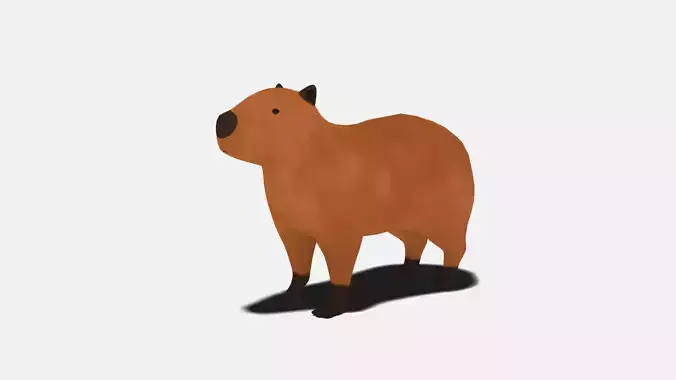 Capybara - NPR Free low-poly 3D model