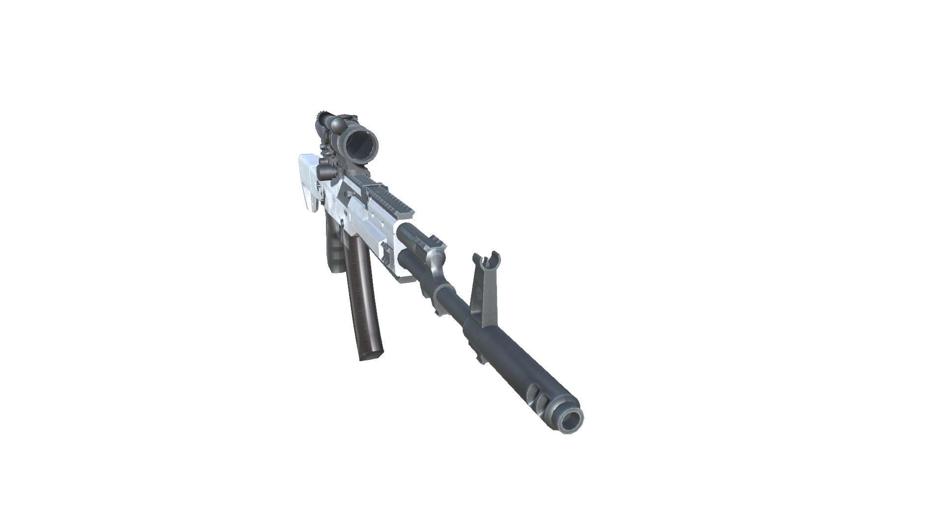 13-AK12-gun model 3d game ready model Low-poly 3D model Low-poly 3D model_16