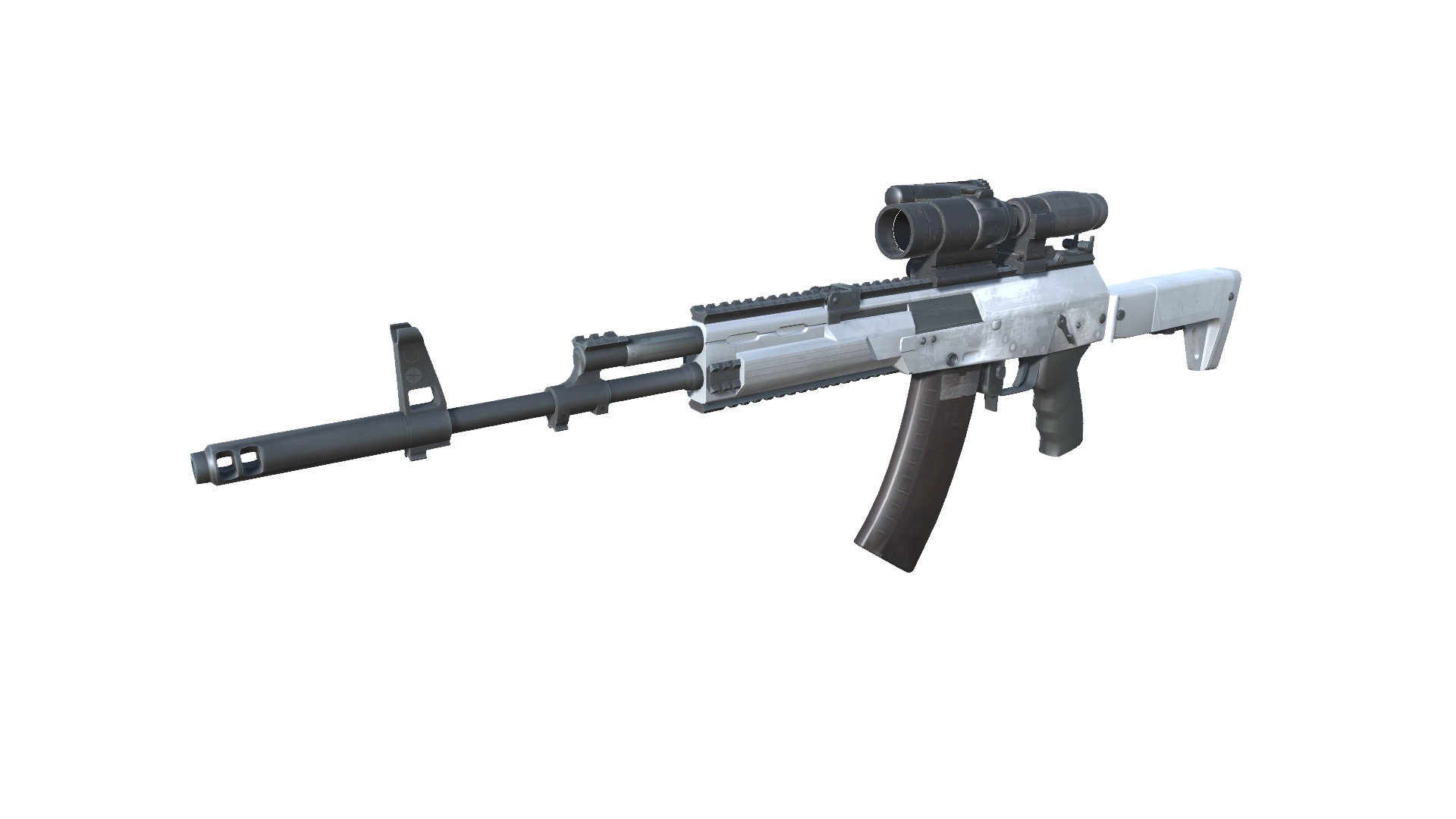 13-AK12-gun model 3d game ready model Low-poly 3D model Low-poly 3D model_1