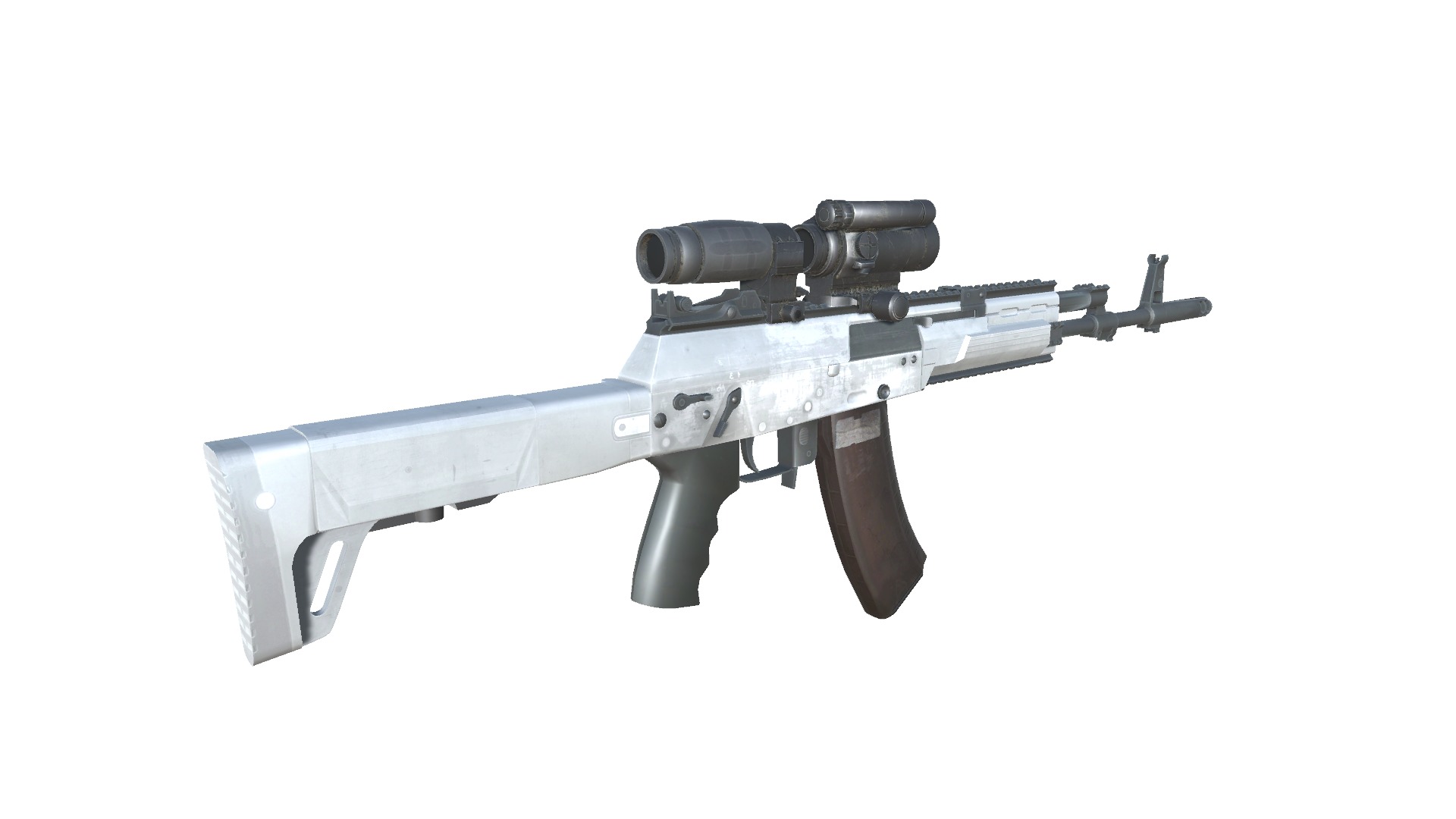 13-AK12-gun model 3d game ready model Low-poly 3D model Low-poly 3D model_10