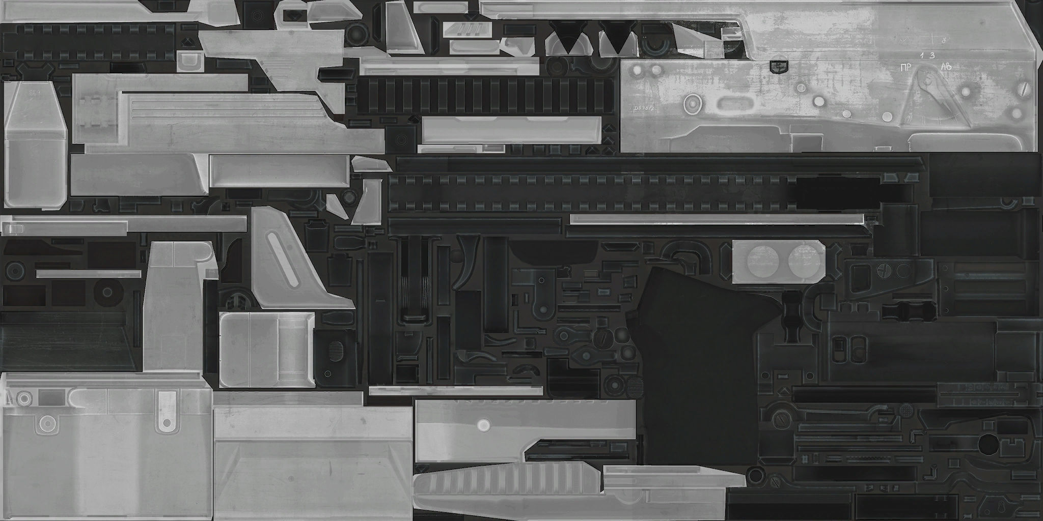 13-AK12-gun model 3d game ready model Low-poly 3D model Low-poly 3D model_19