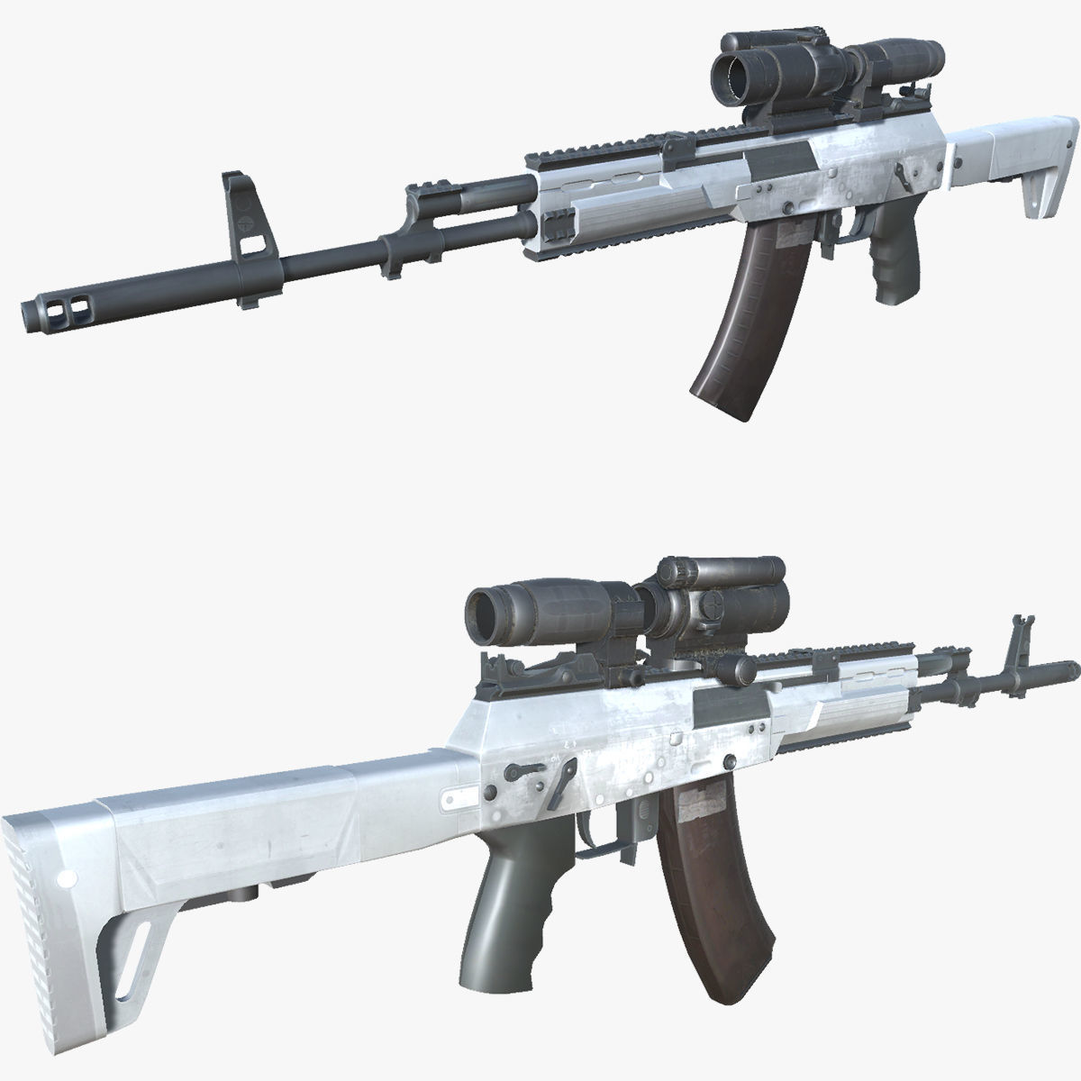 13-AK12-gun model 3d game ready model Low-poly 3D model Low-poly 3D model_18