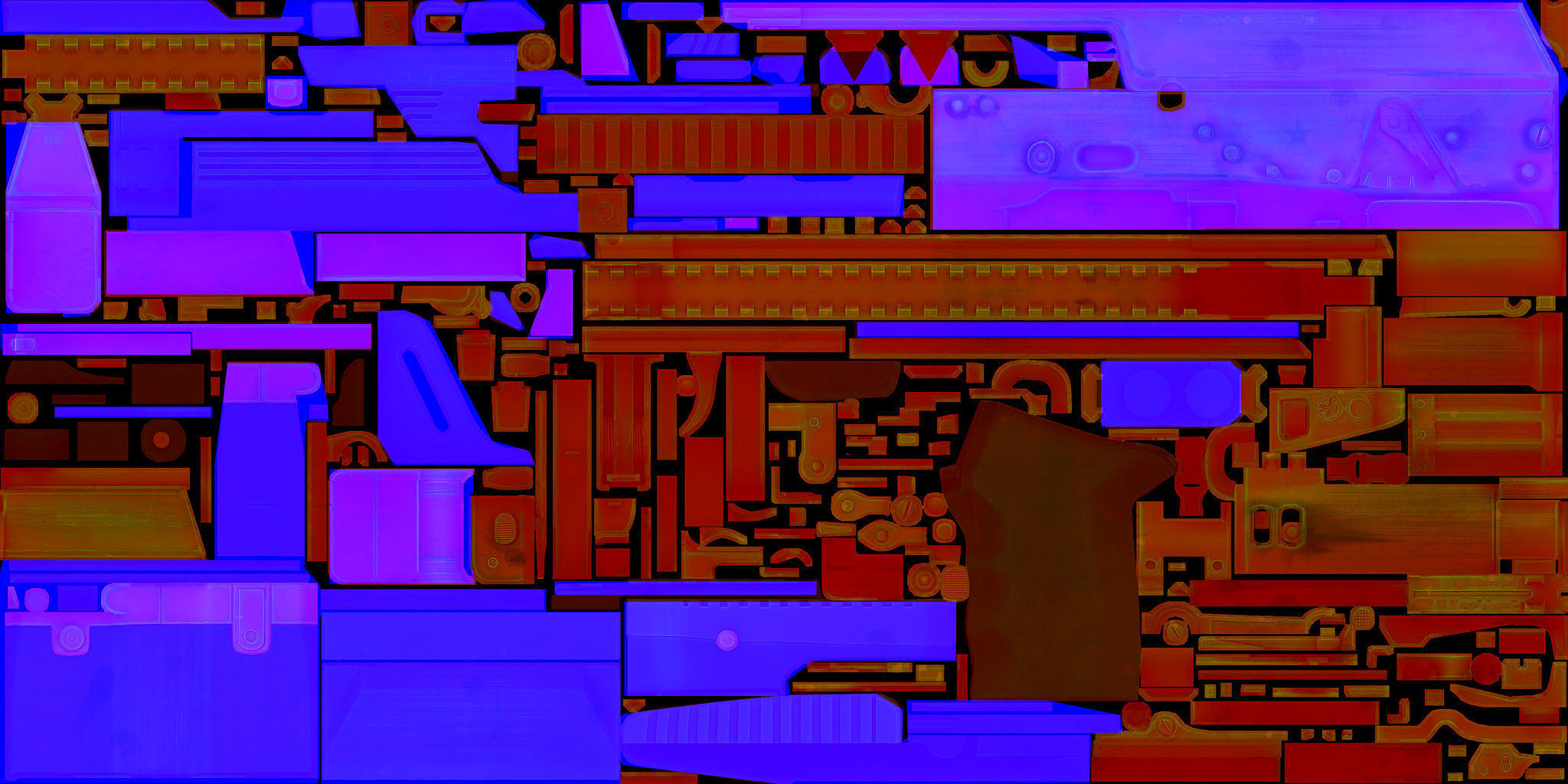 13-AK12-gun model 3d game ready model Low-poly 3D model Low-poly 3D model_20