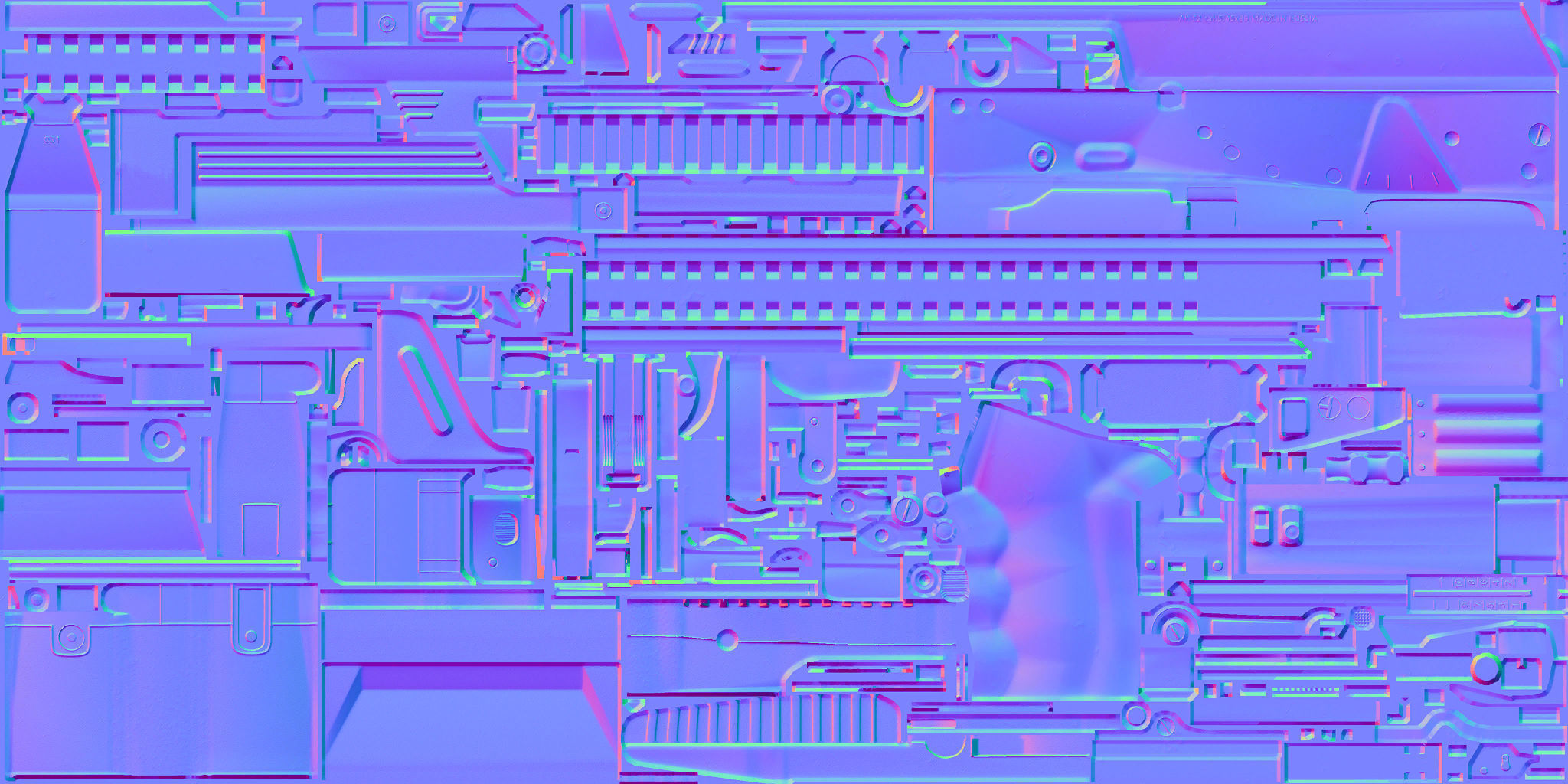 13-AK12-gun model 3d game ready model Low-poly 3D model Low-poly 3D model_24