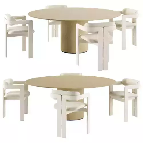 Table and Chair Re-verre 0414 by Gallotti and Radice