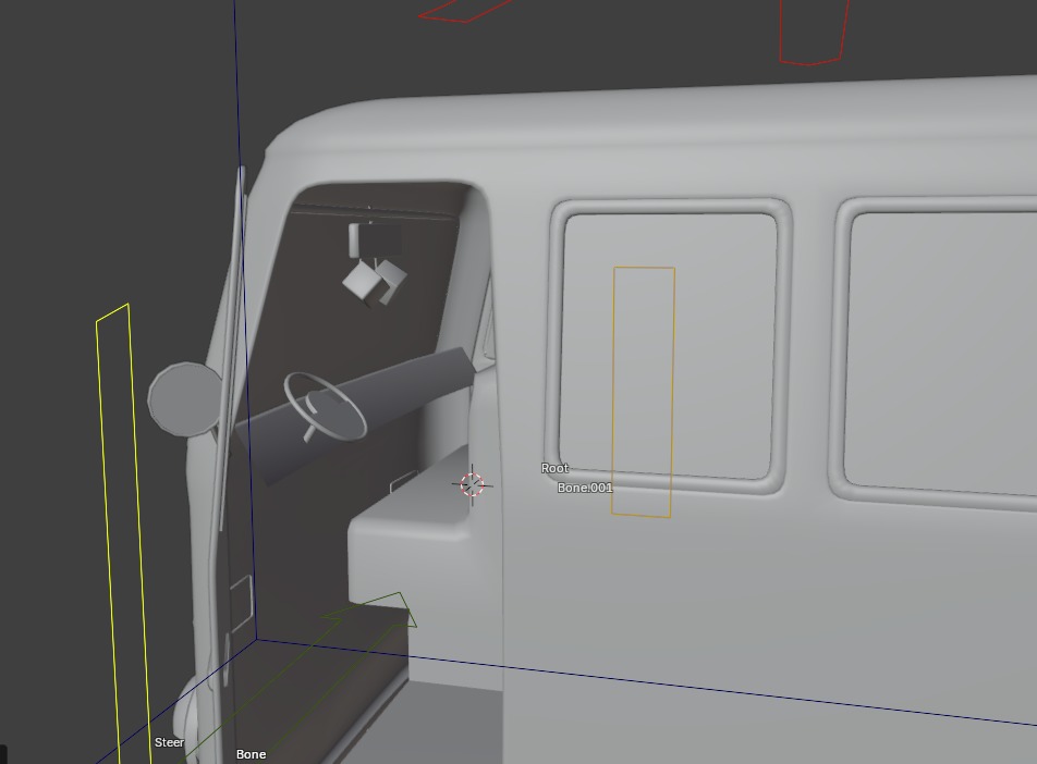 Stylized Cartoon van T1 Low poly Low-poly 3D model_26