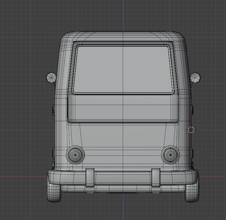 Stylized Cartoon van T1 Low poly Low-poly 3D model_20