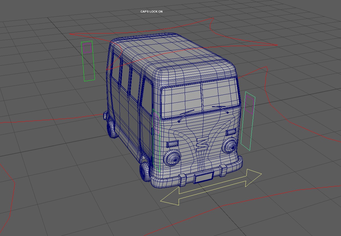 Stylized Cartoon van T1 Low poly Low-poly 3D model_25