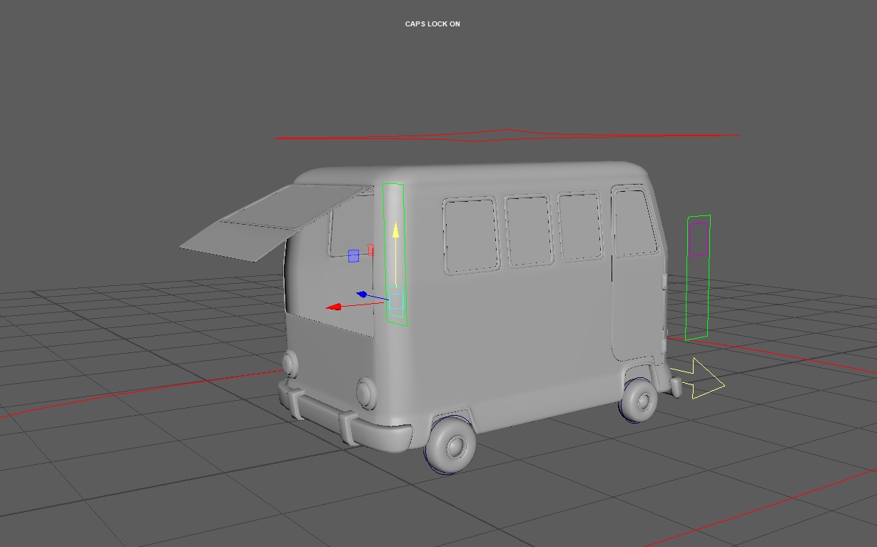 Stylized Cartoon van T1 Low poly Low-poly 3D model_37