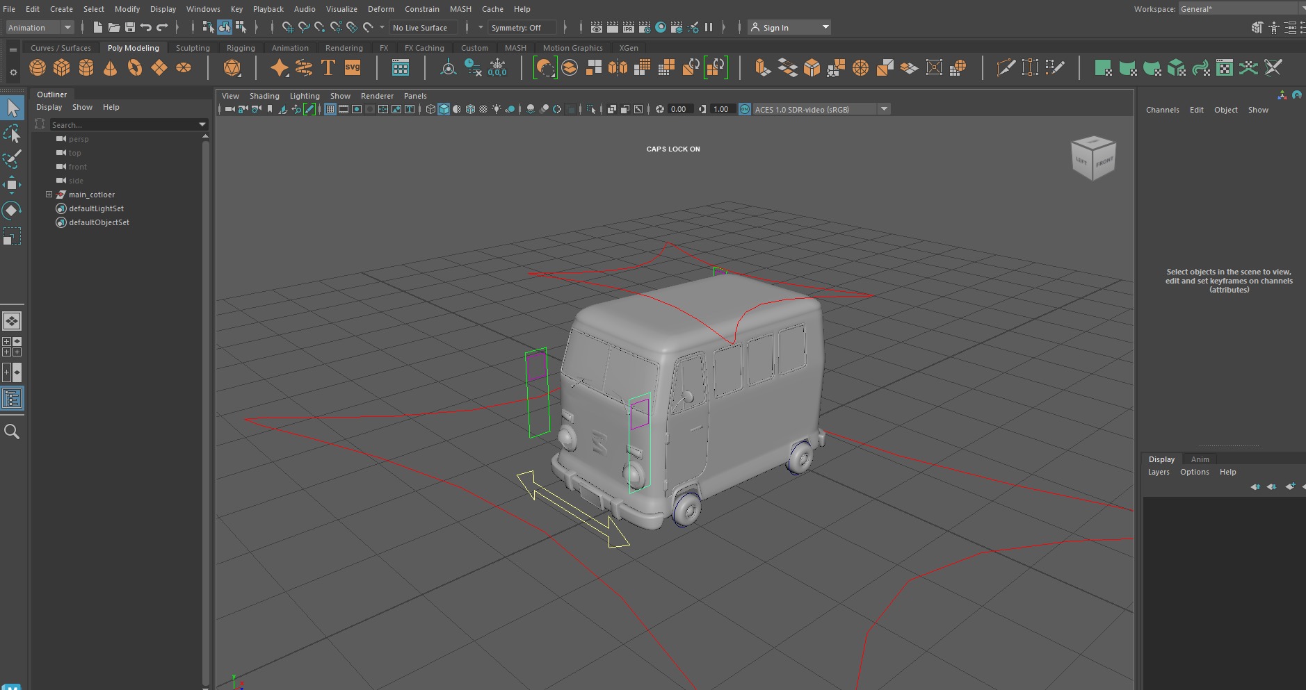 Stylized Cartoon van T1 Low poly Low-poly 3D model_28