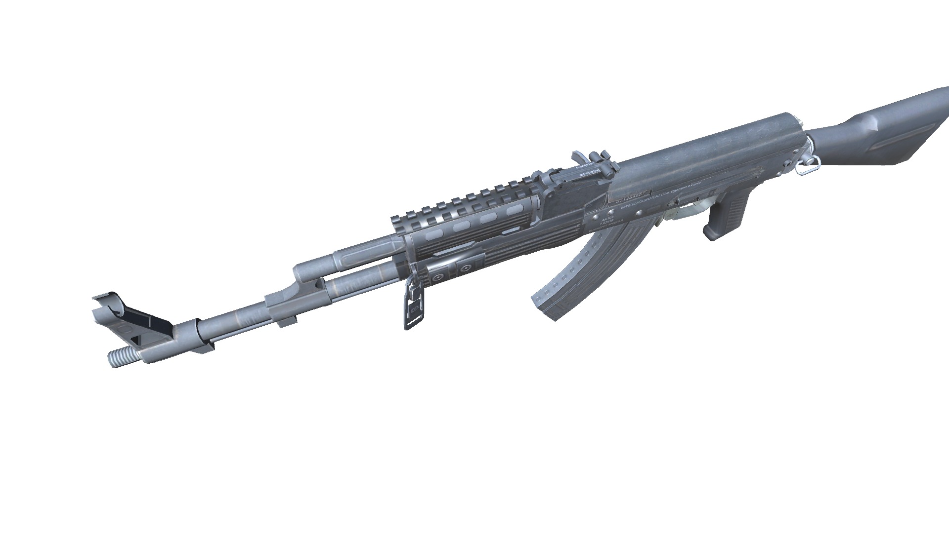 16-AK-103-gun model 3d game ready model Low-poly 3D model Low-poly 3D model_9