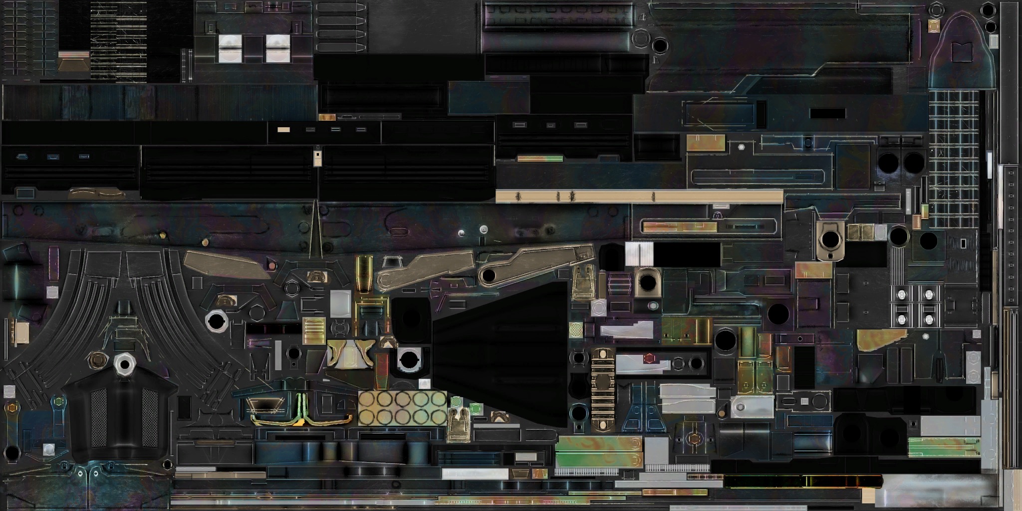 16-AK-103-gun model 3d game ready model Low-poly 3D model Low-poly 3D model_3