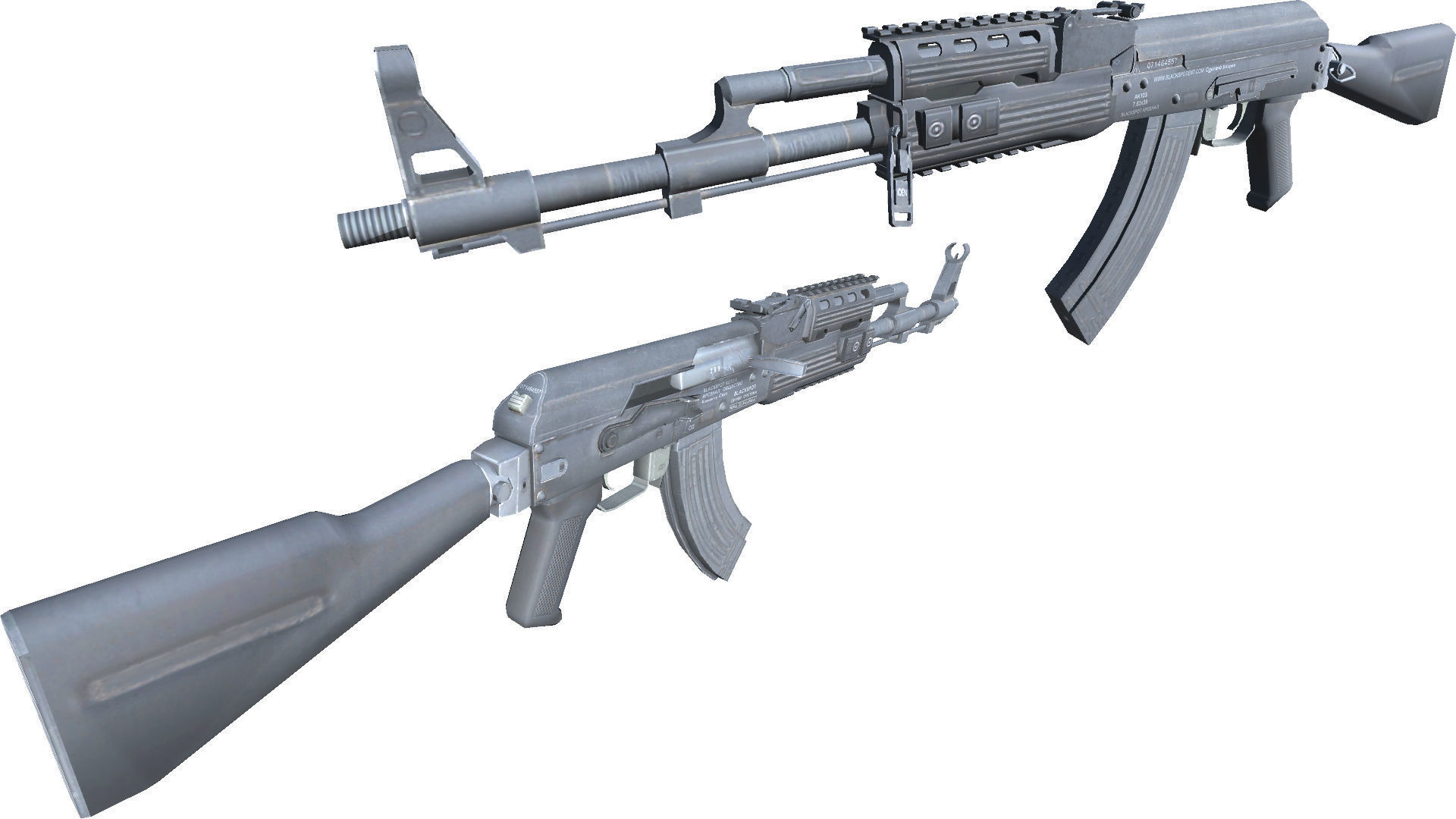 16-AK-103-gun model 3d game ready model Low-poly 3D model Low-poly 3D model_1