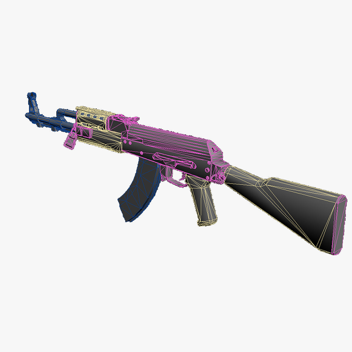 16-AK-103-gun model 3d game ready model Low-poly 3D model Low-poly 3D model_23