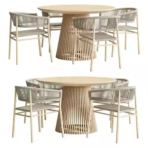 Kilt chair and jeanette table