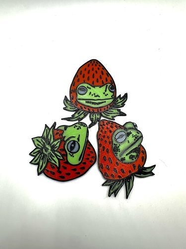 Berry Frog Magnets 3D model