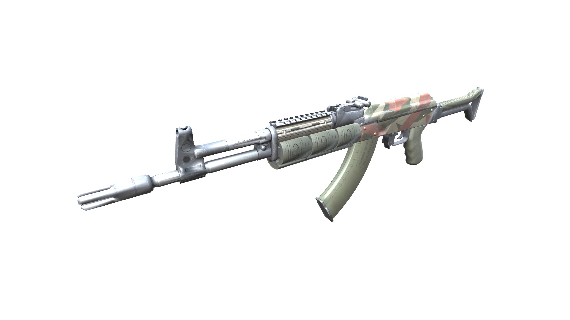 17-AK-105-gun model 3d game ready model Low-poly 3D model Low-poly 3D model_1