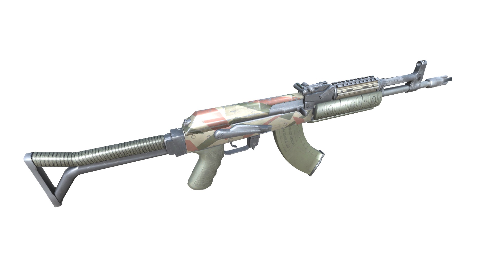 17-AK-105-gun model 3d game ready model Low-poly 3D model Low-poly 3D model_11