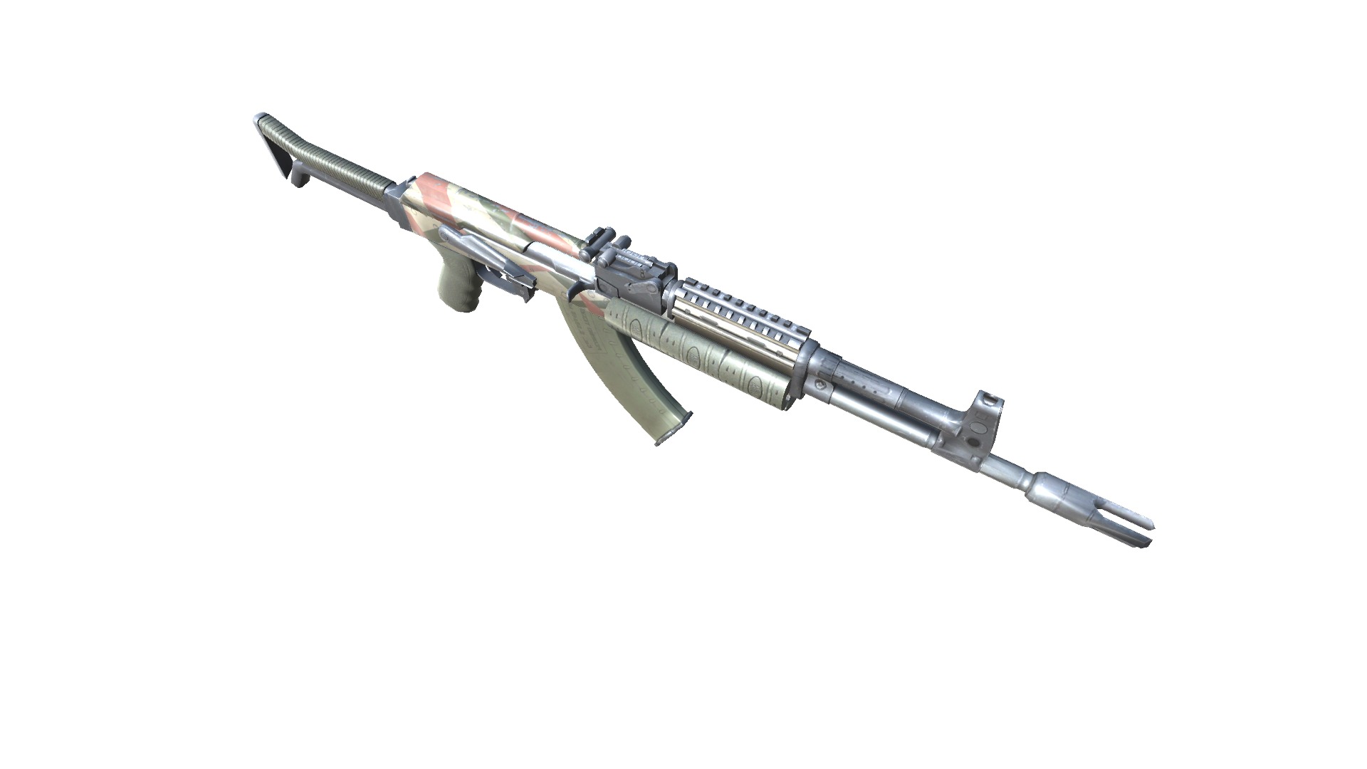 17-AK-105-gun model 3d game ready model Low-poly 3D model Low-poly 3D model_17