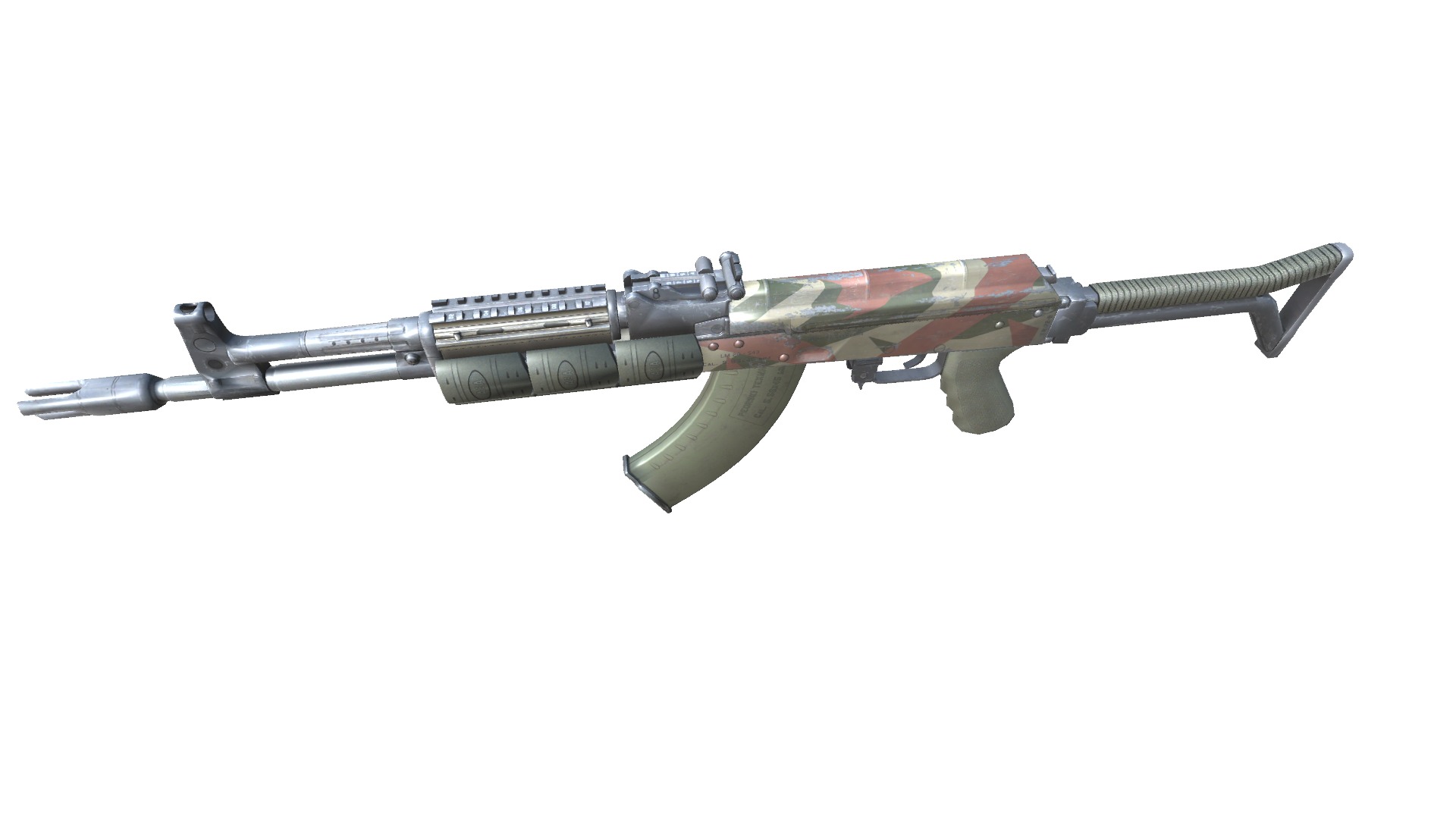 17-AK-105-gun model 3d game ready model Low-poly 3D model Low-poly 3D model_3