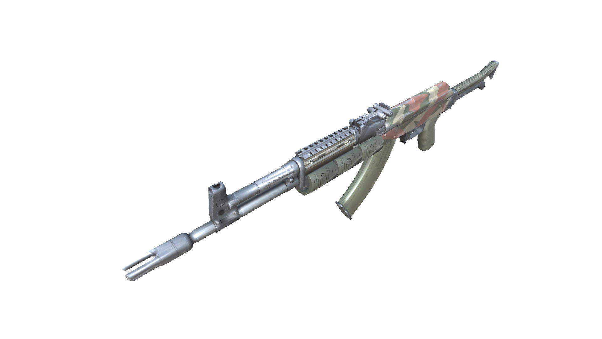 17-AK-105-gun model 3d game ready model Low-poly 3D model Low-poly 3D model_16