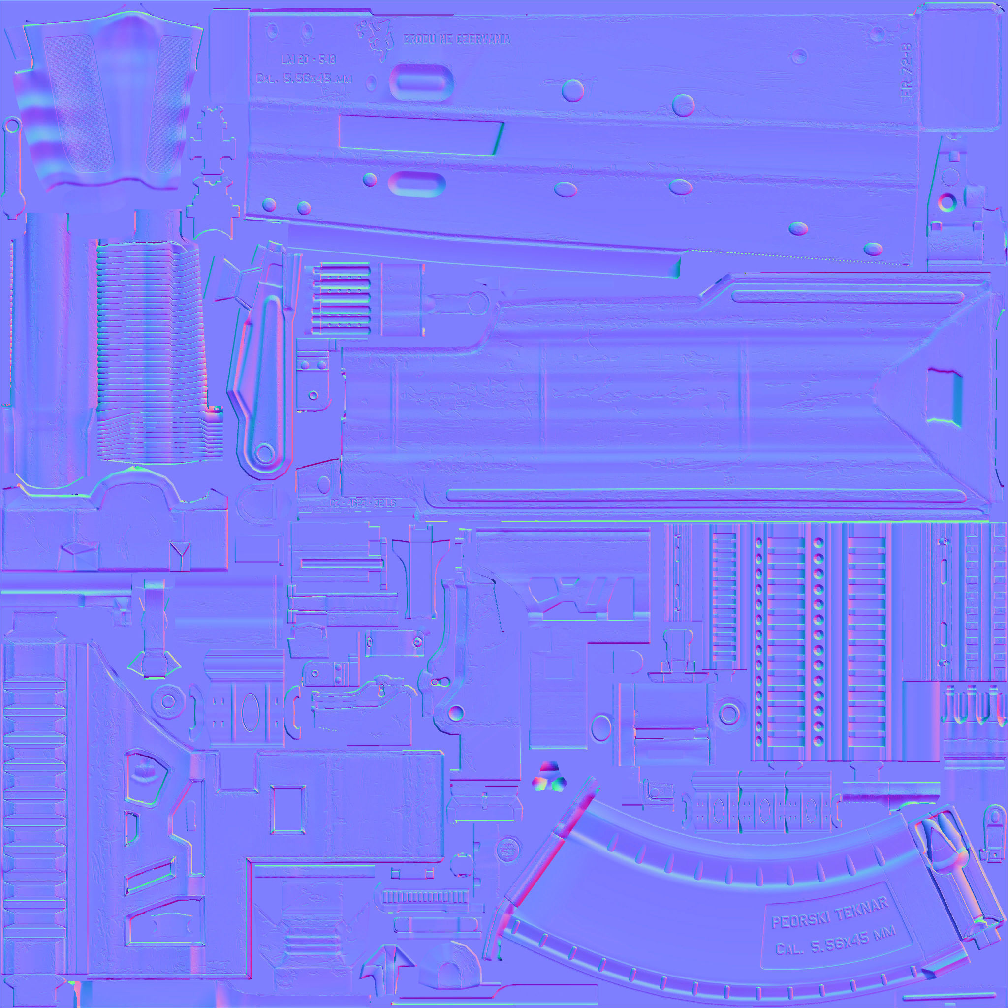 17-AK-105-gun model 3d game ready model Low-poly 3D model Low-poly 3D model_22