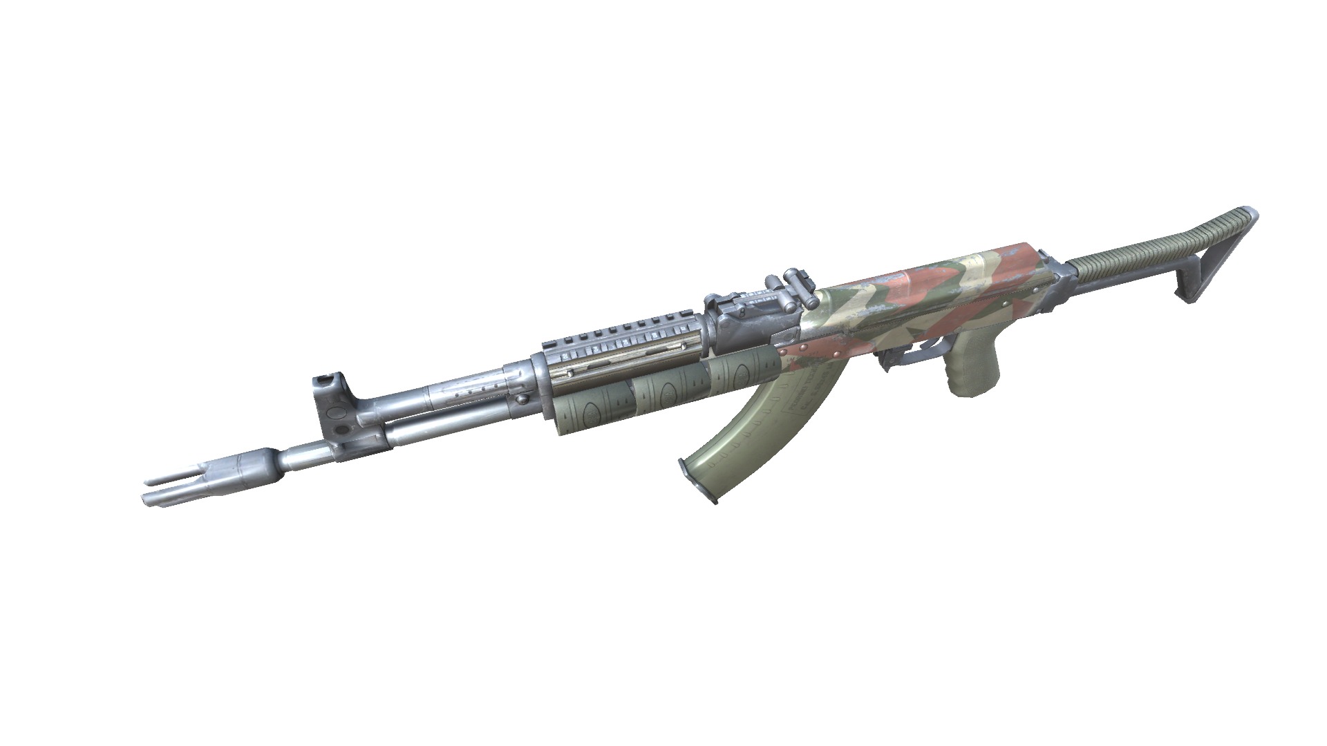 17-AK-105-gun model 3d game ready model Low-poly 3D model Low-poly 3D model_2