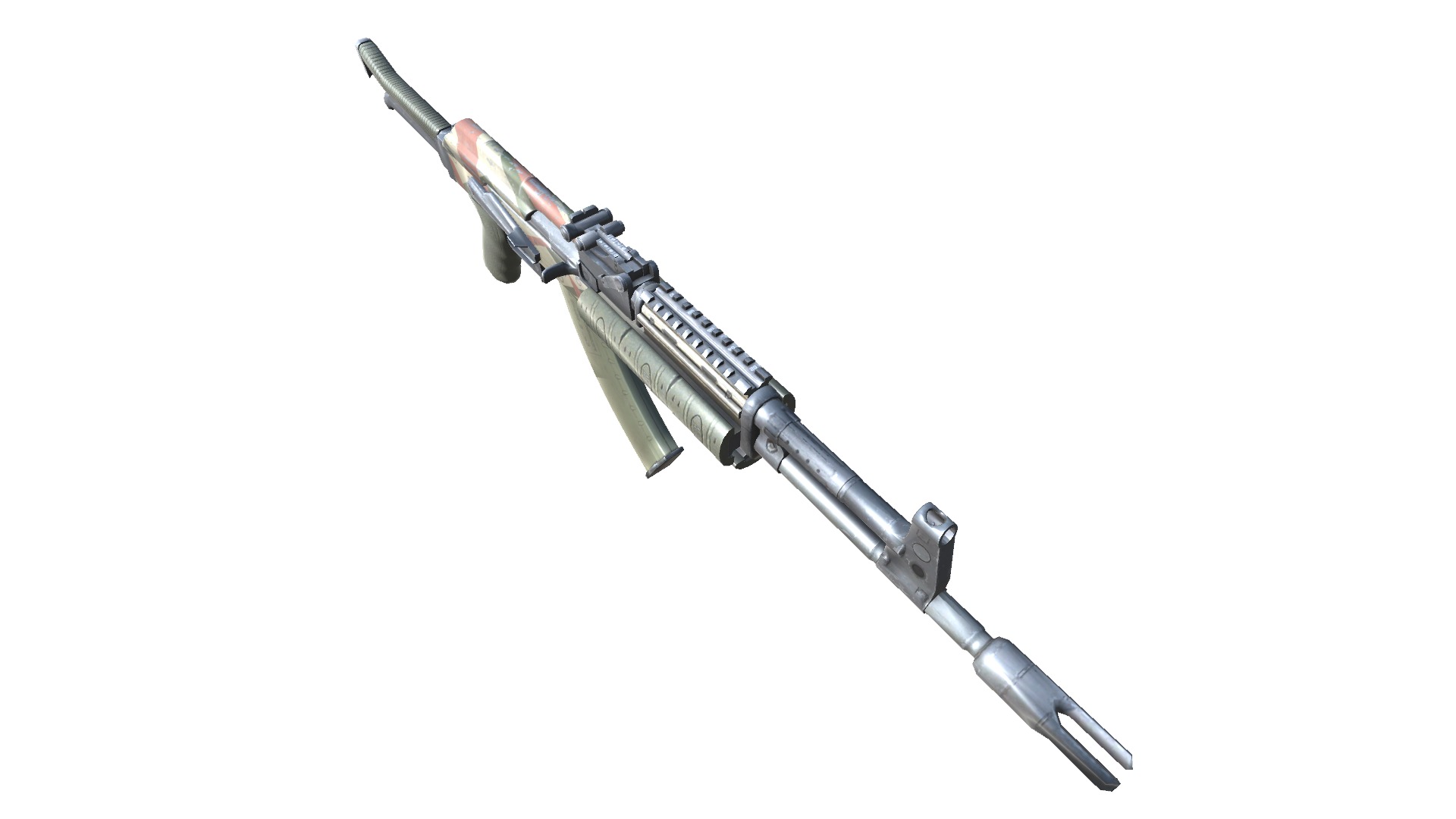 17-AK-105-gun model 3d game ready model Low-poly 3D model Low-poly 3D model_15