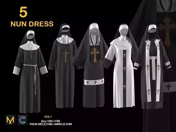 5 NUN DRESS