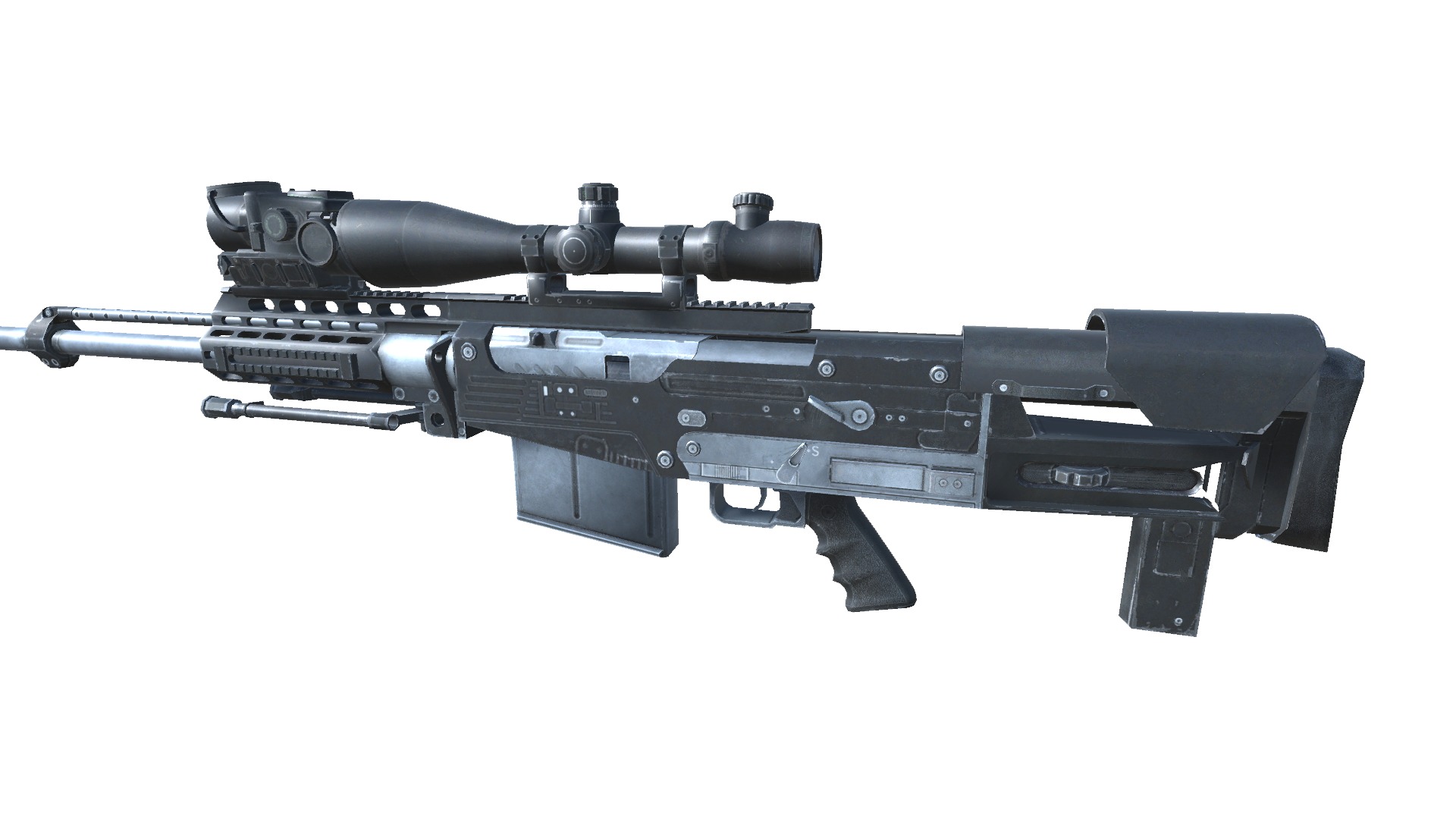 22-AS50-gun model 3d game ready model Low-poly 3D model Low-poly 3D model_5