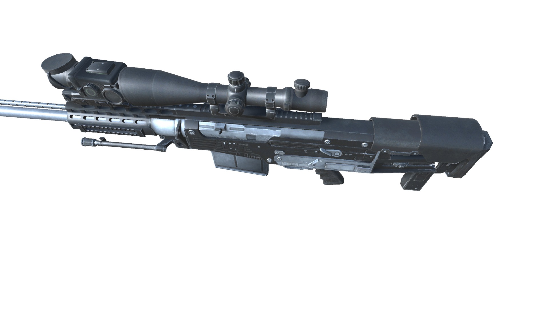 22-AS50-gun model 3d game ready model Low-poly 3D model Low-poly 3D model_4