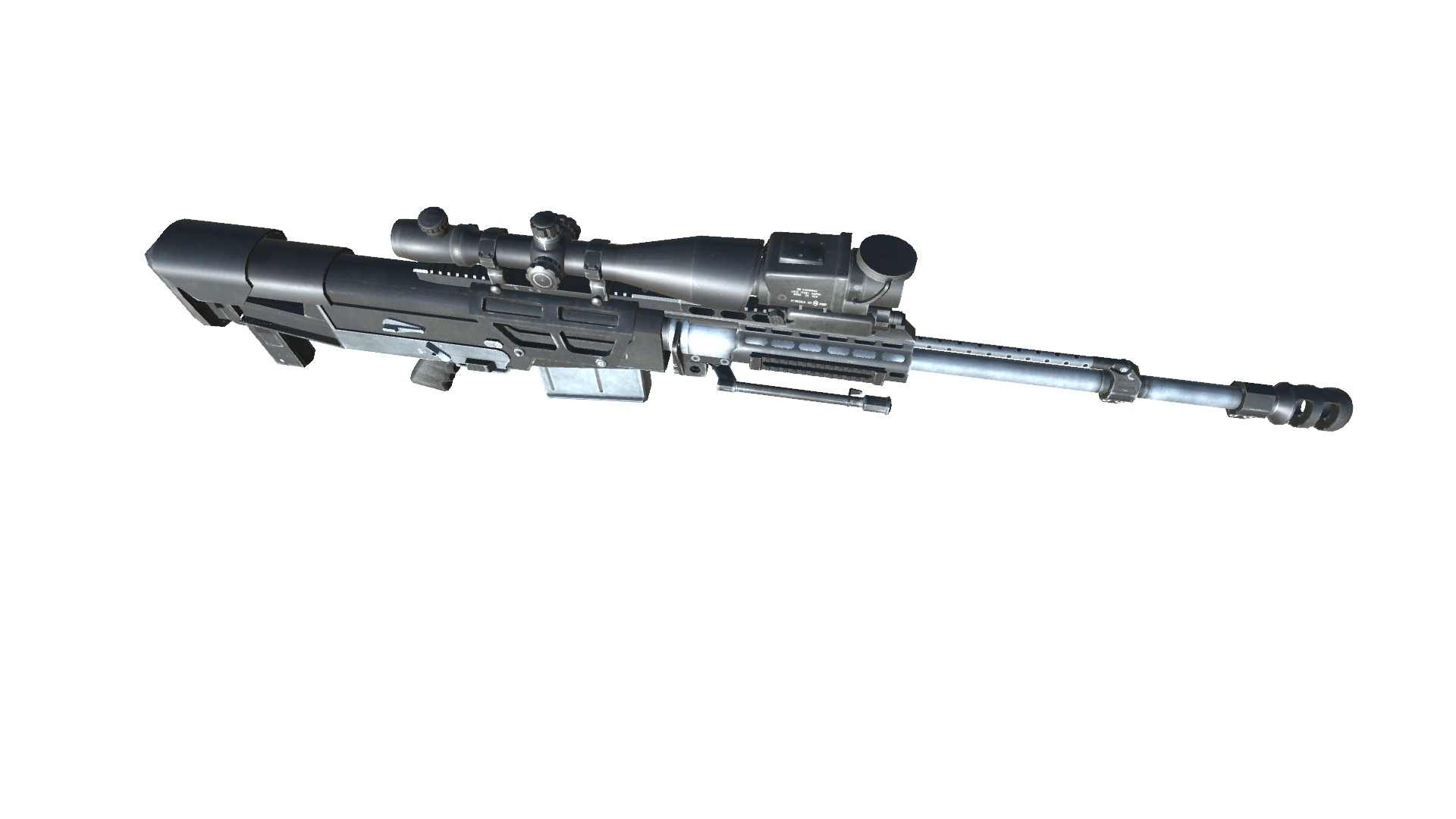 22-AS50-gun model 3d game ready model Low-poly 3D model Low-poly 3D model_12