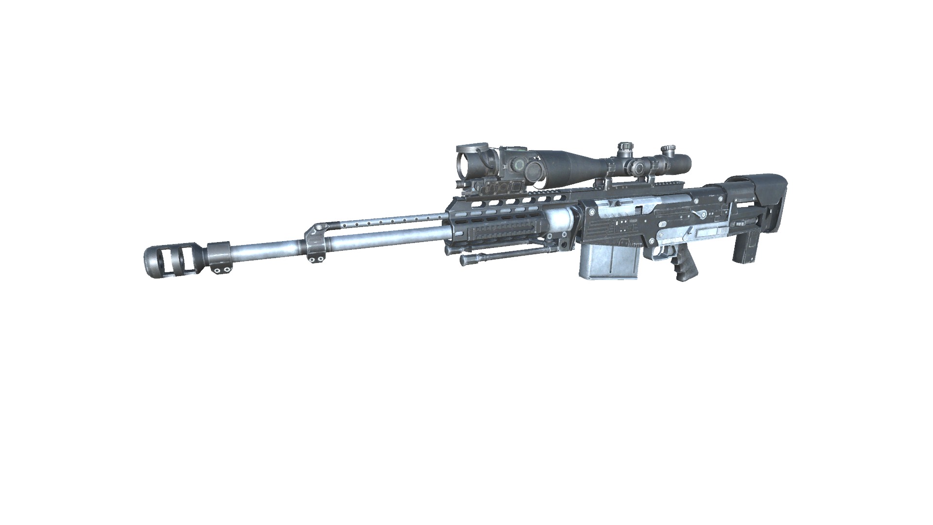 22-AS50-gun model 3d game ready model Low-poly 3D model Low-poly 3D model_1