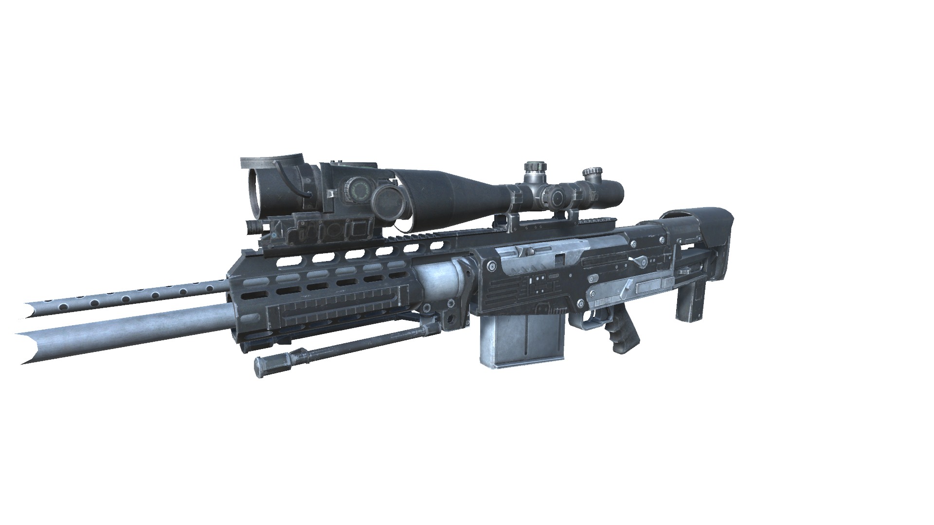 22-AS50-gun model 3d game ready model Low-poly 3D model Low-poly 3D model_6