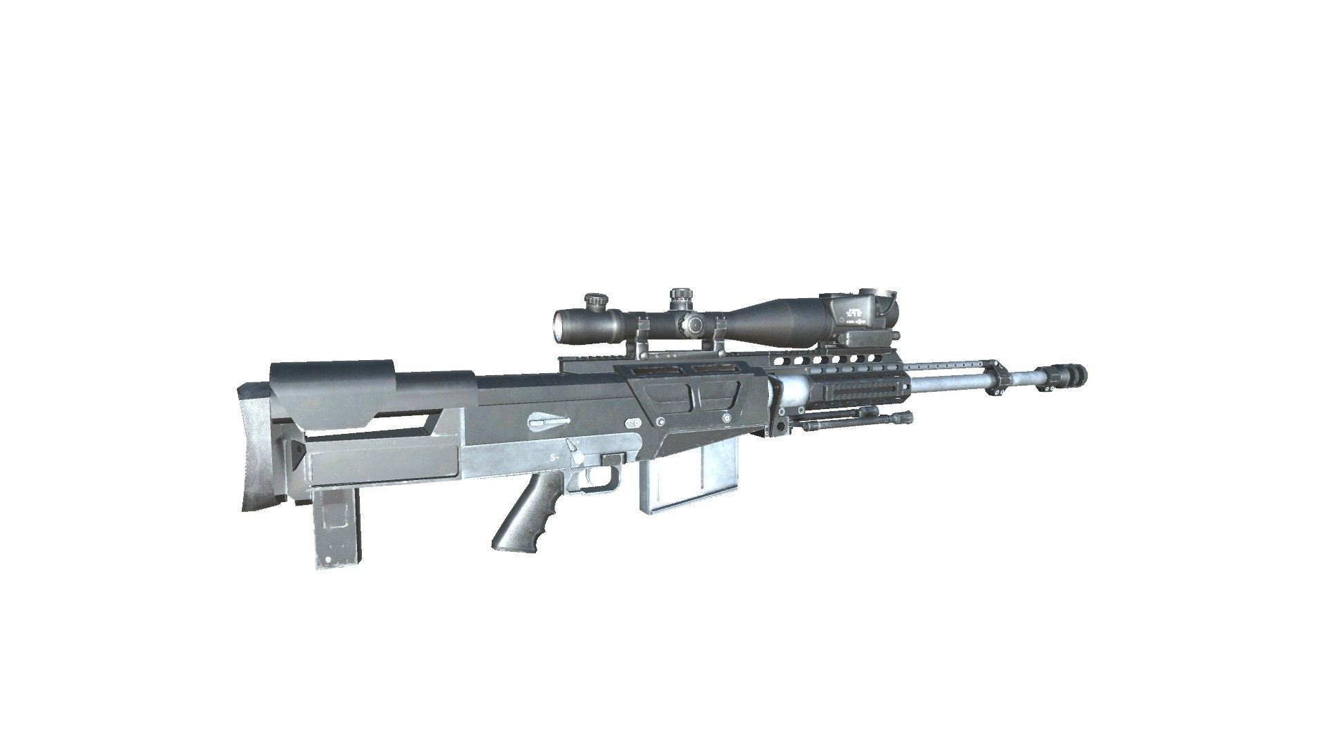 22-AS50-gun model 3d game ready model Low-poly 3D model Low-poly 3D model_8