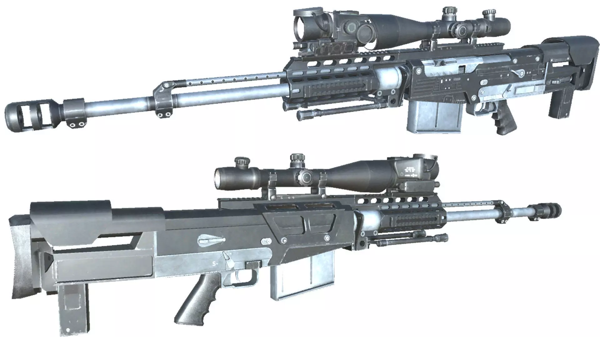 22-AS50-gun model 3d game ready model Low-poly 3D model Low-poly 3D model_0