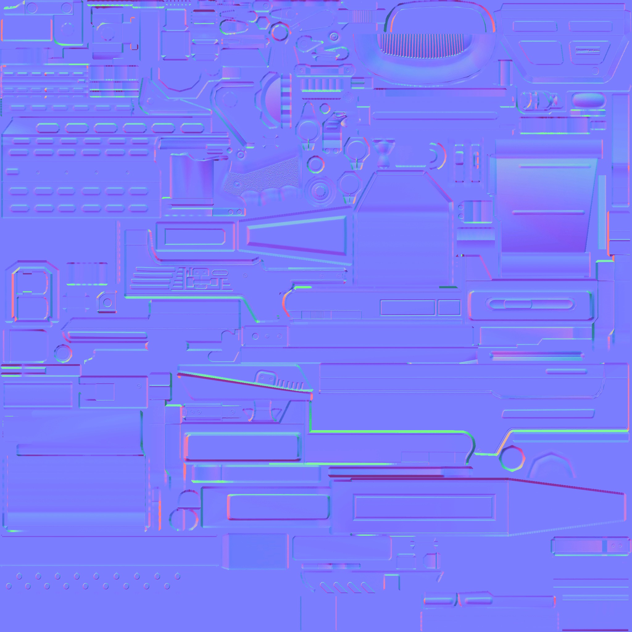 22-AS50-gun model 3d game ready model Low-poly 3D model Low-poly 3D model_20