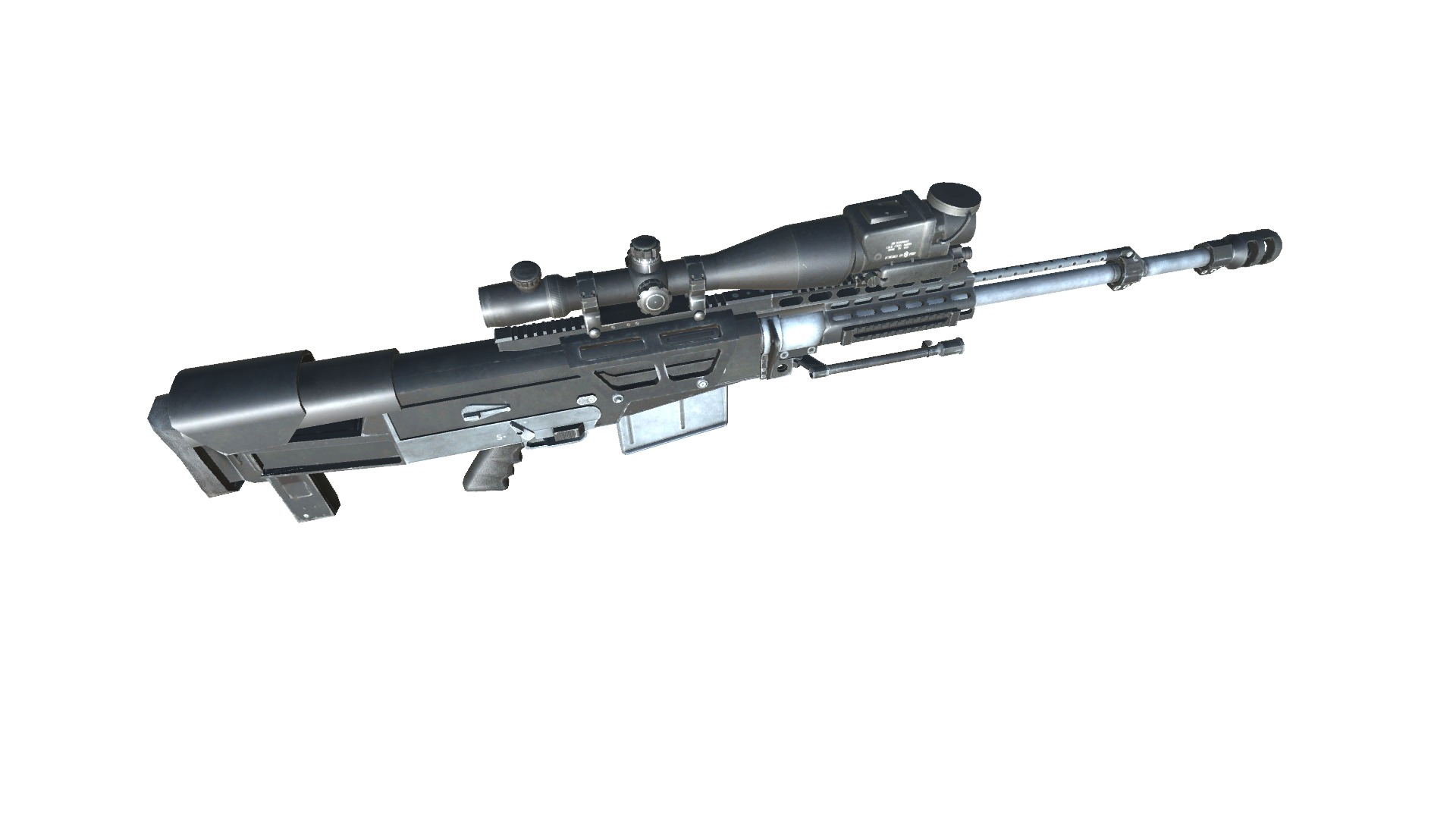 22-AS50-gun model 3d game ready model Low-poly 3D model Low-poly 3D model_10