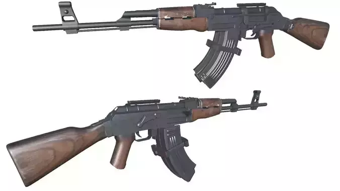 23-Assault-Rifle-AK-47-gun model 3d game ready model