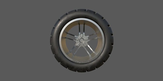 Car Wheel B 3D model 4