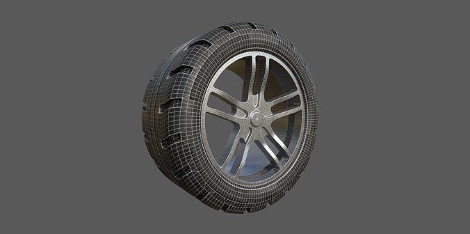 Car Wheel B 3D model 6