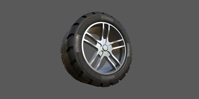 Car Wheel B 3D model 5